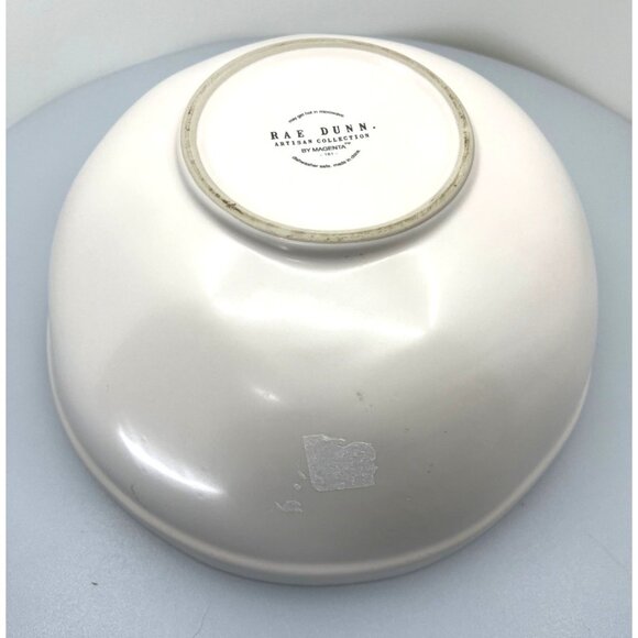 Large Blessed Burnt Orange & White Rae Dunn Mixing Bowl, 10" Diameter 4.5" Deep - Picture 3 of 7